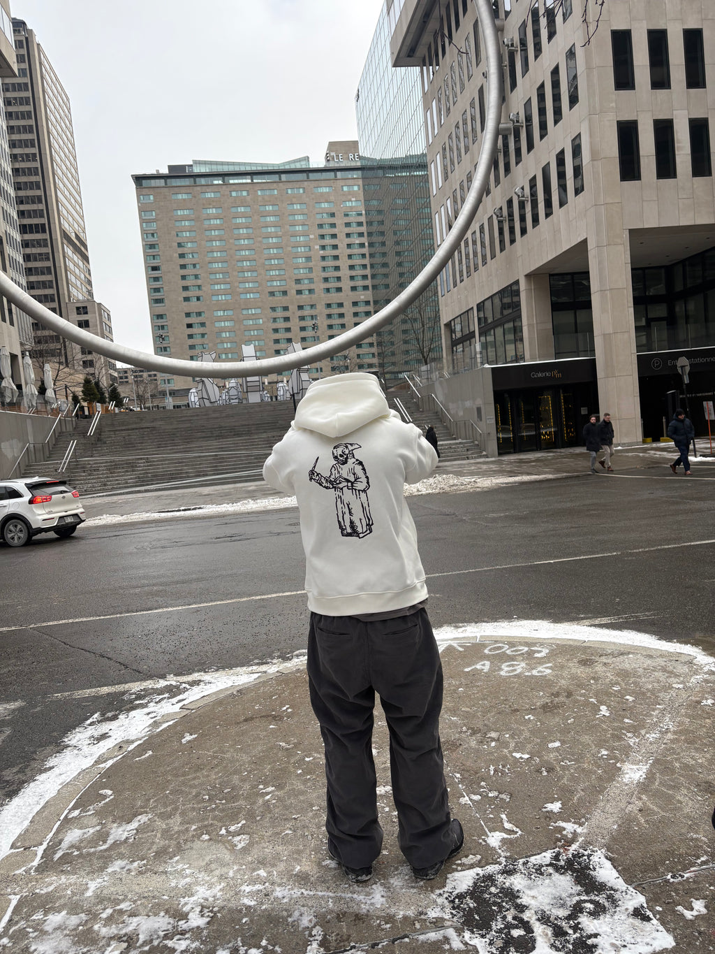 ✦ Oversized Hoodie ✦ Snow Hex Edition - MedievalDrip